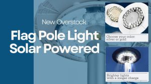 img-product-New Overstock Manifested Flag Pole Light, Solar Powered